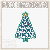 T1882 Puppy Dog Tree Ornament SVG Bundle