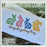 T1923 Plaid Bunnies Embr SVG Combo