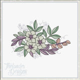 T1939 Sketch Bouquet Towel Holder Bundle