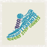 TD1703 Run Shoe Word Art