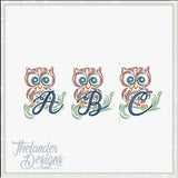 5 inch Owl A-Z Letters T1909