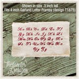 HALF INCH A-Z Garland Script  T1884