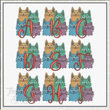 4 Inch QUIRKY CAT Letters A-Z T1971