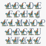 5 Inch Rooster A-Z Letters T2028