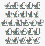 4 Inch Rooster A-Z Letters T2028