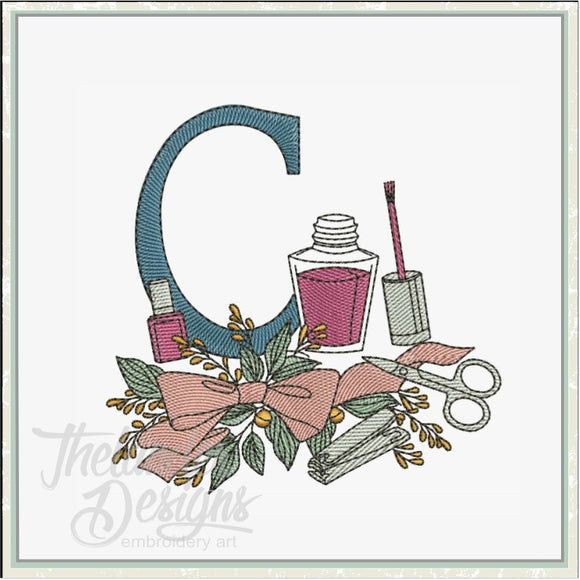 C Manicure Letter T2022