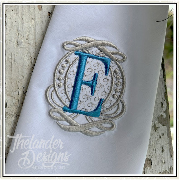 E Elegant Charm Letter