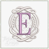 E Elegant Charm Letter