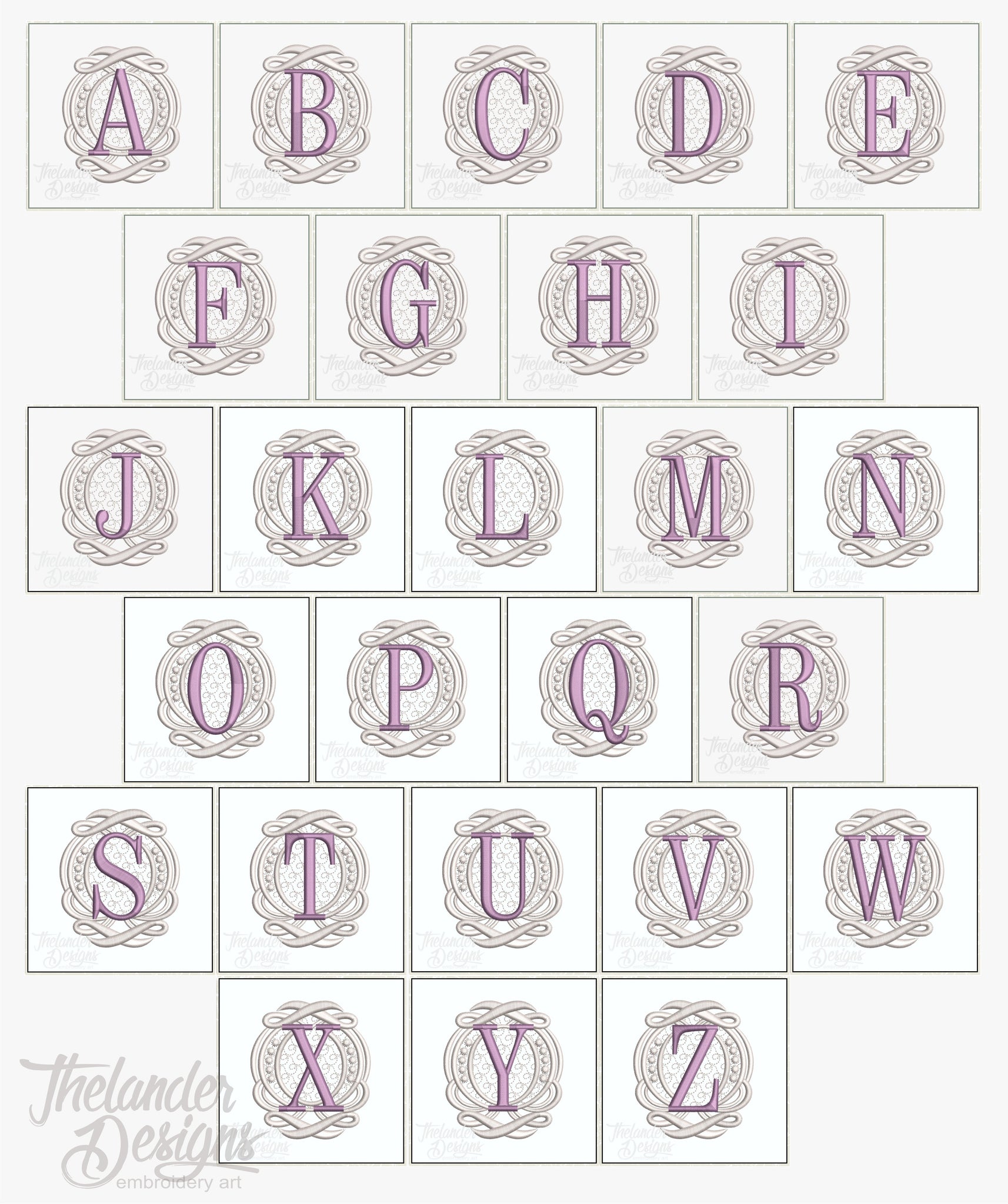 Charmed Letters T2056 Elegant Charm Letters 3 inch A-Z – Thelander Designs