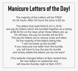E Manicure Letter T2022
