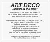 Art Deco Pay-For Letters