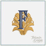 F Art Deco Letter T2083
