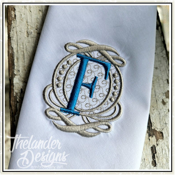F Elegant Charm Letter