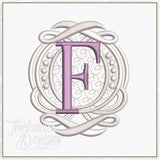 F Elegant Charm Letter