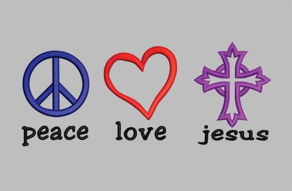 GG1704 Peace Love Jesus