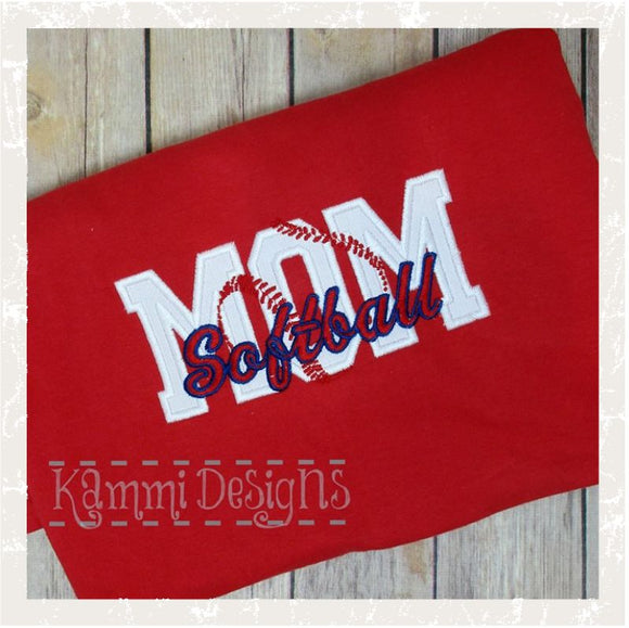 GG1789 Softball Mom Applique