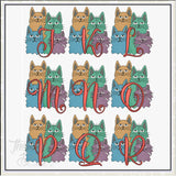 4 Inch QUIRKY CAT Letters A-Z T1971