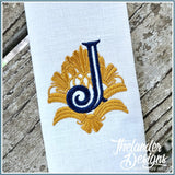 J Art Deco Letter T2083