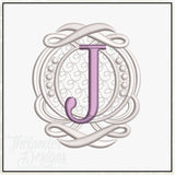 J Elegant Charm Letter