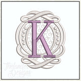 K Elegant Charm Letter