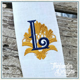 L Art Deco Letter T2083