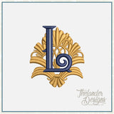L Art Deco Letter T2083