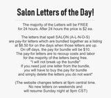 Q SALON Letter T2018