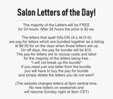 W SALON Letter T2018