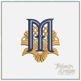 M Art Deco Letter T2083