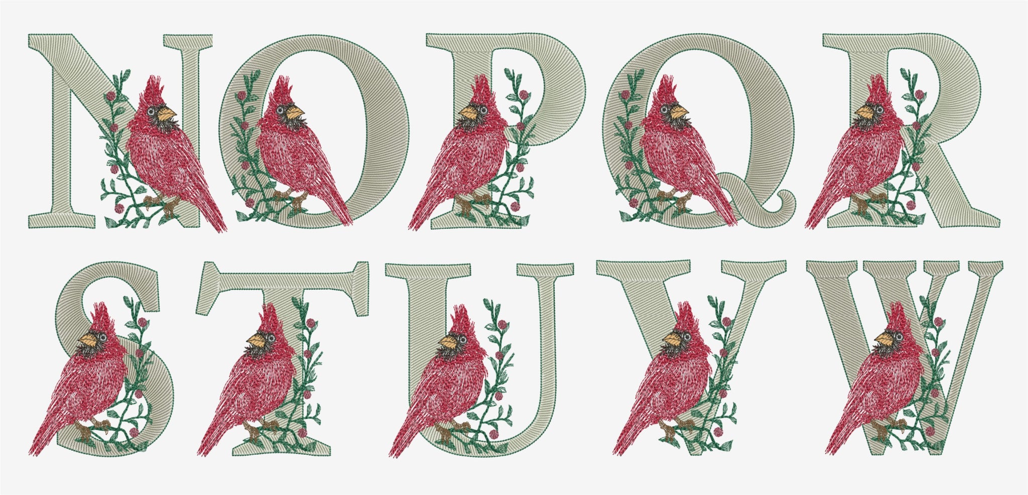 BX format 4 inch Cardinal Letters T1898 – Thelander Designs