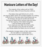 Pay For MANICURE Letters BUNDLED T2022