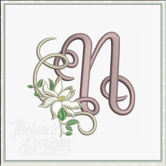 N MAGNOLIA Letter T2023 Thelander Designs N magnolia letter t2023 thelander designs