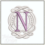 N Elegant Charm Letter