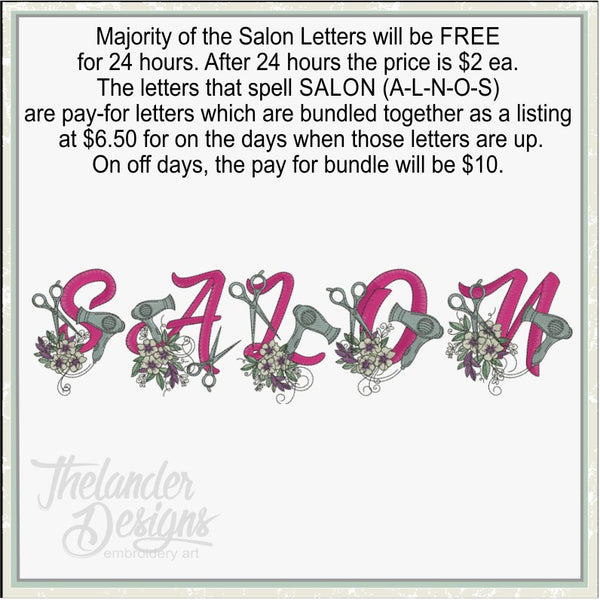 Pay For SALON Letters BUNDLED T2018