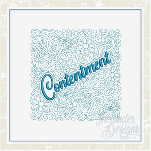 T1436 Contentment Quilt Block