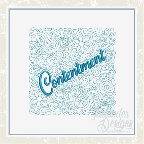 T1436 Contentment Quilt Block