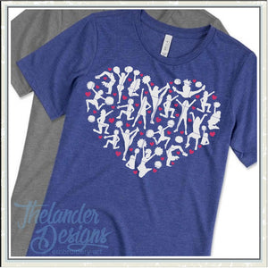 T1822v Cheerleader Heart SVG