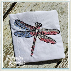 T1945 Sketch Patriotic Dragonfly