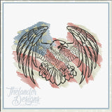 T1950 Sketch Patriotic Flying Eagle