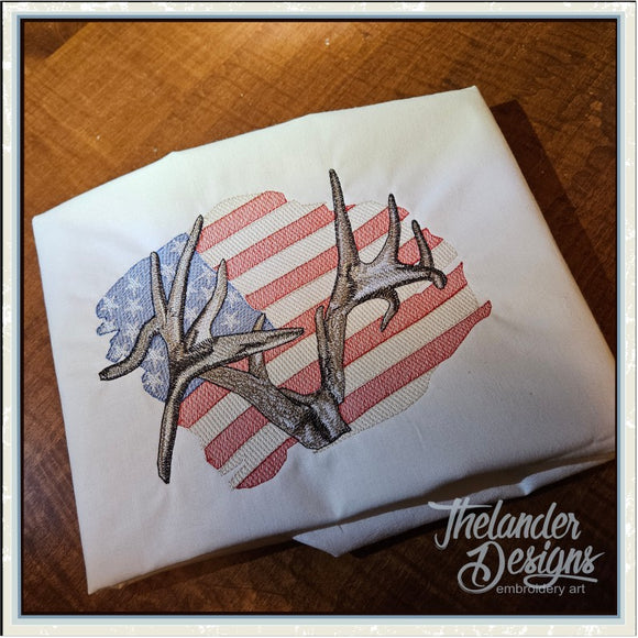 T1962 Patriotic Sketch Antlers