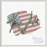 T1962 Patriotic Sketch Antlers