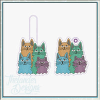 T1973 Quirky Cats Snap Pull Tab