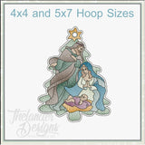 T1984 Nativity Tree Sketch Ornament