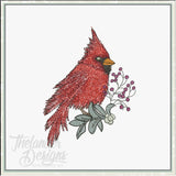 T1997 Sketch Cardinal Ornament