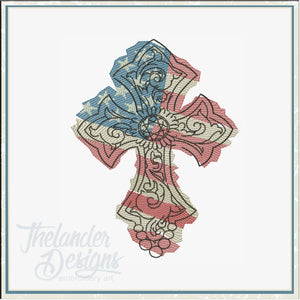 T2032 Patriotic Cross