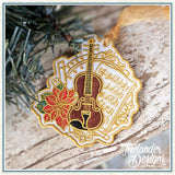 T2084 Violin Fabric Ornament