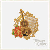 T2086 Violin Christmas design
