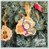 T2087 Horn Fabric Ornament