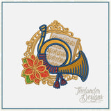 T2089 Horn Christmas design