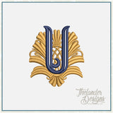 U Art Deco Letter T2083
